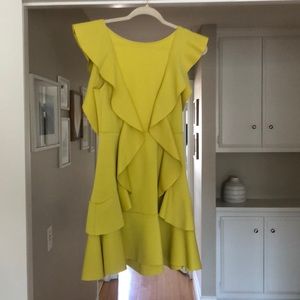 ASOS open back yellow dress